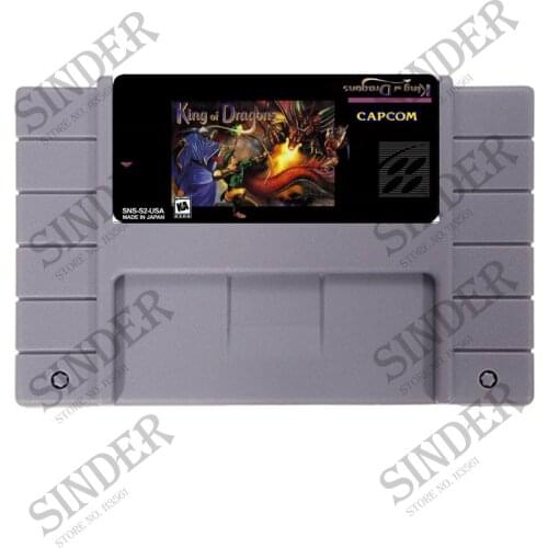 The King of Dragons USA Version 16 bit Big Gray Game Card For NTSC Game Console