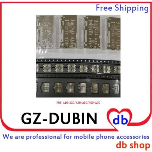 For Samsung Galaxy A10 A20 A30 A50 A60 A70 A105 A205 A305 A505 SM-A605F A605 Sim Card Reader Slot Tray Holder Socket Replacement