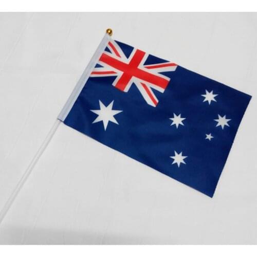 21*14cm Australian National Flag 5pcs hand waving Australia flag Activity/parade/Sports/Home Decoration