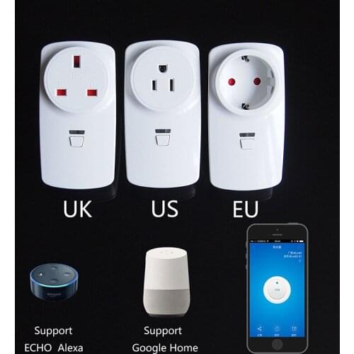 Intelligent socket WiFi Echo Alexa Handset switch Timing plug Voice control British European American Standard