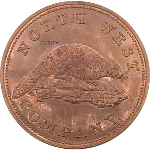 1820 Token North West Company Red Copper Copy Coin