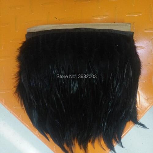 1 meter beautiful black chicken feather ribbon, feather ribbon clothing decoration accessories