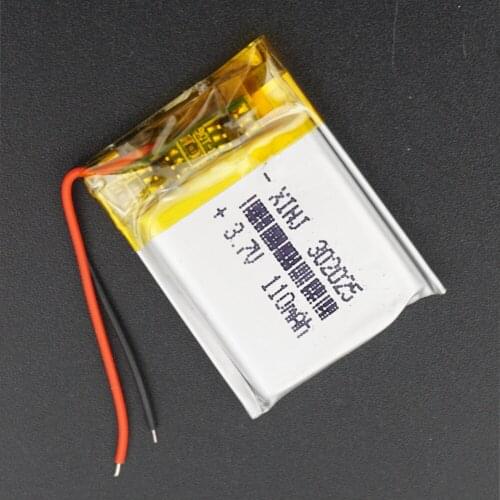 XINJ 3.7V 110mAh Lithium Polymer Battery Li ion li-po cell 302025 For mp3/mp4 smart watch headphones bluetooth earphone speaker