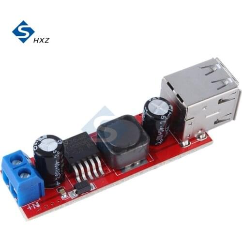 LM2596 2 Port USB Charger Module DC-DC Step-down Converter 5V 3A For Vehicle Charger Dual USB