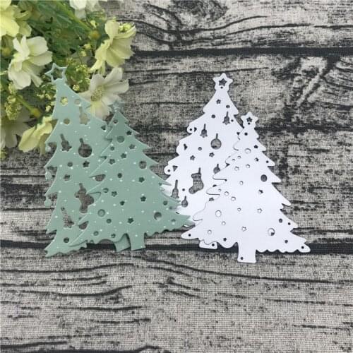 2pcs Christmas tree decoration Metal Cutting Dies Stencils For Card Making Decorative Embossing Suit Paper Cards Stamp DIY