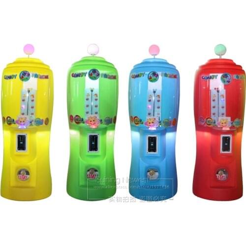 Amusement Center Mini Coin Operated Prize Gift Small Arcade Games Gashapon Lollipop Soft Candy Vending Machine For Kids