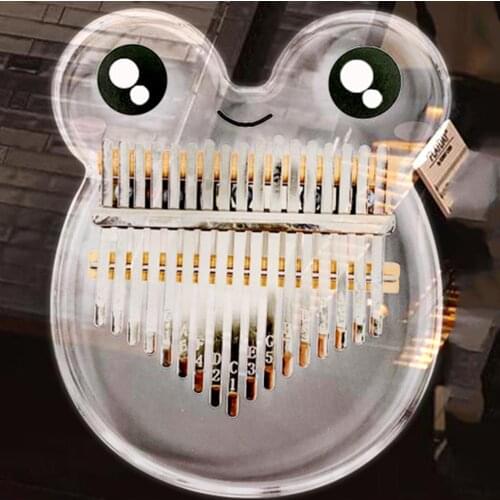 Crystal 17 Keys Kalimba Finger Piano Acrylic Made Artwork Thumb Piano with Accessories Mbira Sanza Keyboard Musical Instrument
