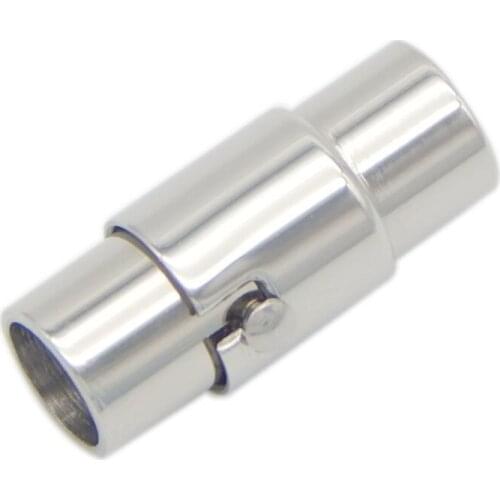 2pcs Stainless Steel Gold Tone Strong Magnetic Clasp Fit 3/4/5/6/7/8mm Round Leather Cord Bracelets Making Components End Caps B