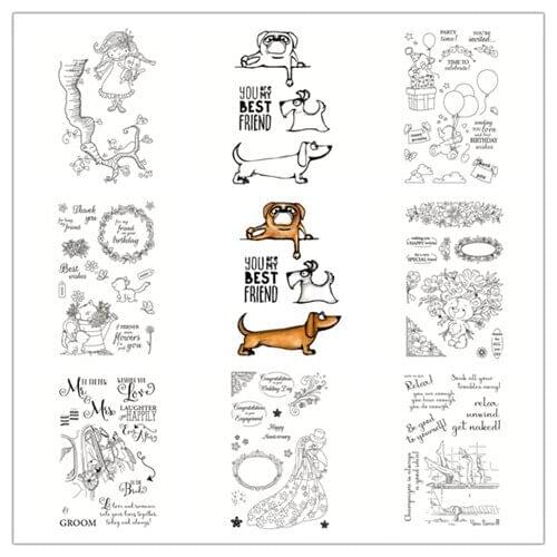 Animals Transparent Klare stempel und schneiden stirbt DIY Silikon Dichtungen Scrapbooking/Karte, Der/Fotoalbum Dekoration