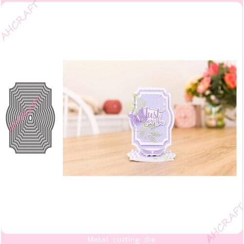 Rectangle Base Border Metal Cutting Dies for DIY Scrapbooking Photo Album Decorative Embossing PaperCard Crafts Die2021