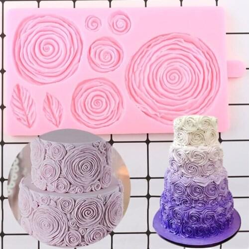 Rose Flower Cookie Baking Fondant Mould Cupcake Topper Silicone Cake Decorating Tools Wedding Candy Polymer Clay Chocolate Molds