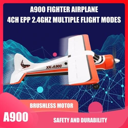 New Wltoys XKS A900 RC Plane Remote Controlled Aircraft Fighter 2.4Ghz 4 Channel Brushless Motor Multiple Flight Modes EPP Crash