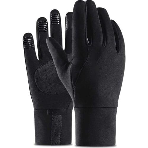 Sports gloves winter warm outdoor riding windproof men and women touch screen plus velvet slip waterproof full finger