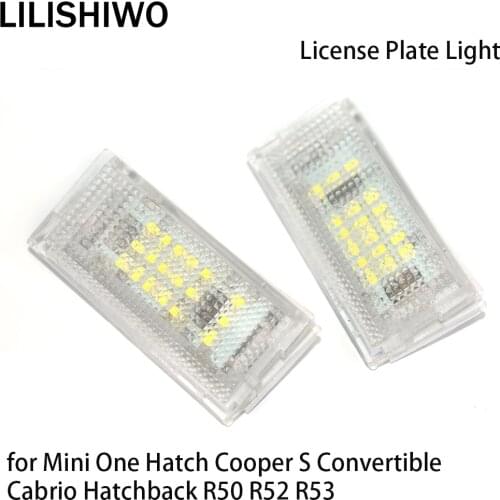 LILISHIWO Car Number License Plate Light Lamp LED Lights for Mini One Hatch Cooper S Convertible Cabrio Hatchback R50 R52 R53