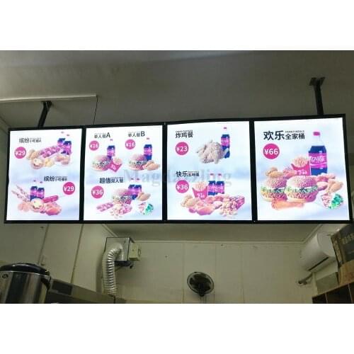 Ultra Slim A2 Magnetic Aluminum Frame LED Illuminated Menu Light Boards,Restaurant Indoor Wall Mount LED Menu Light Boxes