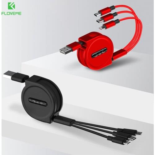 3in1 Data USB Cable for iPhone Fast Charger Charging Cable For Android phone type c xiaomi huawei Samsung Charger Wire For iPad