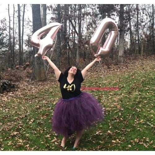 Puple Costume Fluffy Girl Women Dance Tutu Skirts Ball Gown Photo Photograph Tulle Skirt Birthday Party Clothes Clothing Dress