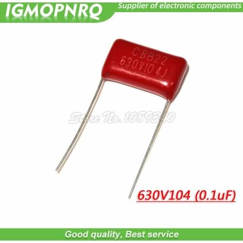 10PCS 630V104J Pitch 15mm 0.1UF 100nf 630V 104 CBB 630V104J-P15 Polypropylene film capacitor