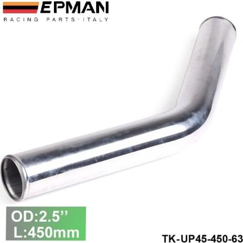 2pcs/unit 63mm 2.5" 45 Degree Aluminum Turbo Intercooler Tube piping L:450 mm For BMW 3 E30 m-technic 318 EP-UP45-450-63