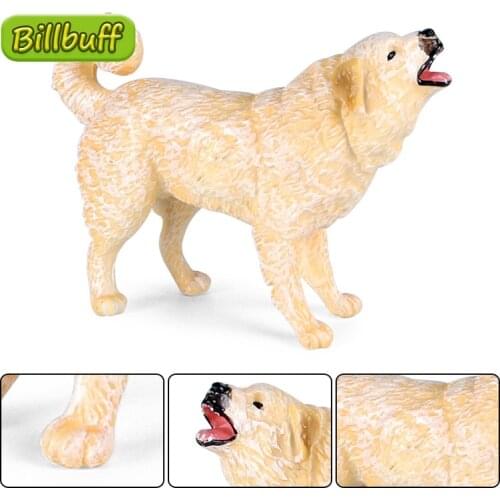 2021 Simulation Poultry Animal Plastic Action Model White Pet Dog Figures Collection Educational Toy for Children Ornaments Gift