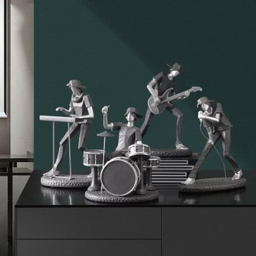2021 Nordic Art Rock Band Decoration Character Creative Living Room Desktop Office Home Furnishing Soft Decoration Resin Crafts