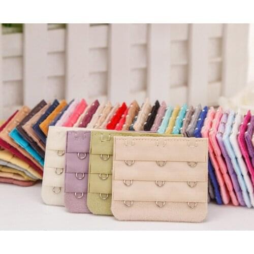 4Pcs Soft Nylon Bra Extender for Womens Elastic Bra Extension Strap Hook Clip Expander Adjustable Belt Buckle Underwear