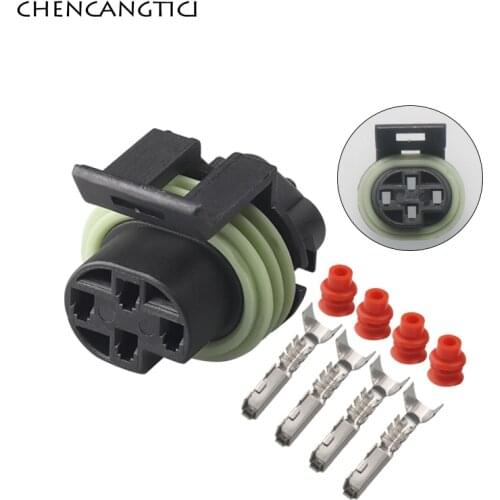 5 Sets Delphi 4 Pin Way Metri-Pack 150 Sealed Female Electrical Connector Oxygen Sensor Socket Plug 12065298