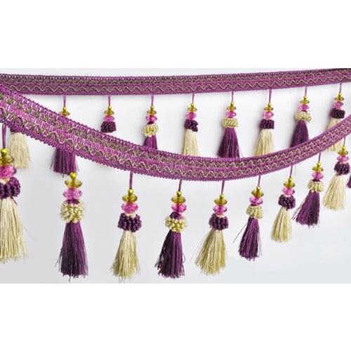 6 Merters Per Lot DIY Fringe Trim Sewing Tassel for Curtains 10 Colors Available
