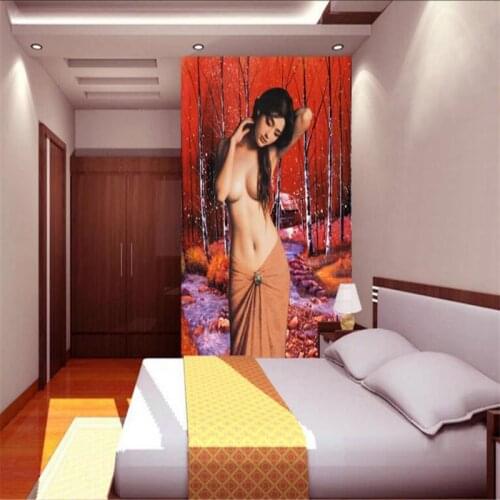 Beibehang Large custom wallpaper beautiful mangrove beautiful girl oil painting background wall murales de pared 3d paisajes