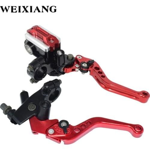 7/8" 22mm CNC Aluminum Motorcycle Brake Clutch Master Cylinder Lever Reservoir Universal Adjustable ATV For Yamaha Honda Suzuki