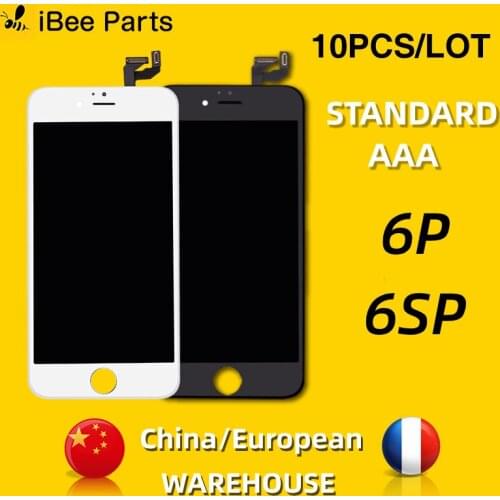 IBee Parts 10PCS Grade AAA Top Quality For iPhone 6 Plus 6S Plus LCD Display 3D Touch Screen Digitizer Assembly Replacement Euro