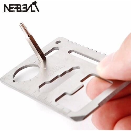 11 In 1 Pocket Tool Camping Multi Knife Credit EDC Outdoor Bottle Survive Gear Card Multipurpose Gadget Camp Opener Wallet Kit
