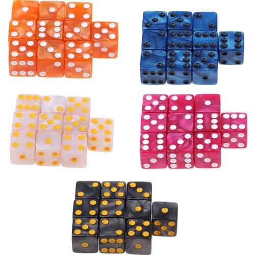 Collectible 10x D6 Six Sided Dices Dies for Role Playing