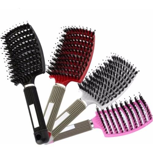 Hair Scalp Massage Comb Hairbrush Bristle Nylon Women Wet Curly Detangle Hair Brush For Salon Hairdressing Styling Tools