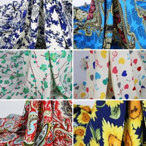 1 meter X 1.45 meter Soft Dress Fabric Rayon Viscose Cotton Material Patchwork