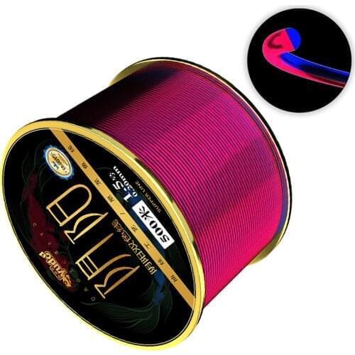 KoKossi Nylon 500M Double Color Invisible Thread Fishing Line Super Strong Carp Fishing Line Japanese Durable Fishing Line