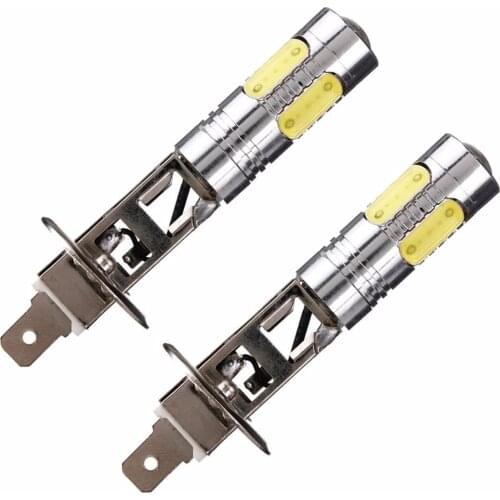 Par De Lampada H1 ou H3 10 Led Cree Cob Chip 7.5w Efeito Xenon Super Branca