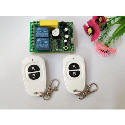 AC 220 V 2 channel Wireless Remote Control Switch 1 receiver + 2 transmitter new