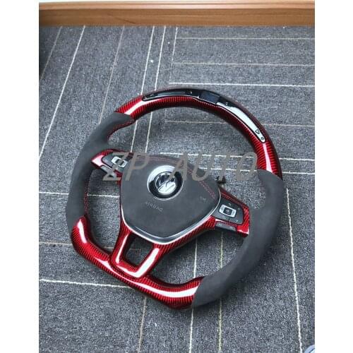 For Volkswagen Golf MK7 GTI R Carbon Fiber and Napa Leather Steering Wheel with Perforated leather Carbon fiber Steering Wheel