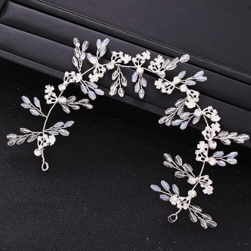 Silver color Bridal Hair Accessories Crystal Headband tiara Bridal Headpiece Hair Vine Hair Jewelry Wedding Hair Accessories
