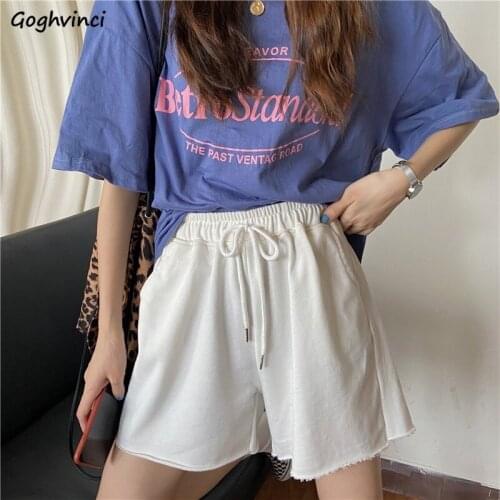 Shorts Women Solid Ruched Drawstring Breathable Fashion Females Short Trousers Elastic Waist Simple Leisure Streetwear Soft Ins