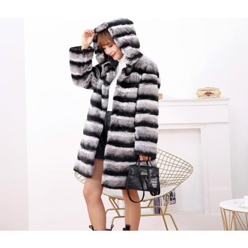 2020rabbit fur coat rabbit fur jacket Stand collar imported rex rabbit coat stripes rex rabbit fur coat high quality natural fur