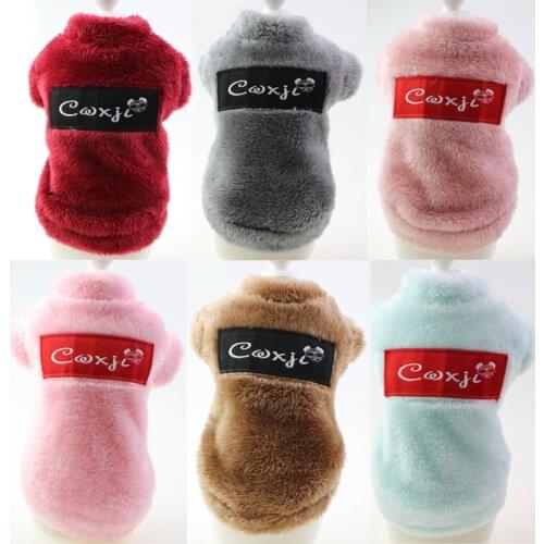 Warm Fleece Pet Dog Clothes Soft Pet Coat Puppy Dogs Shirt Chihuahua Pullover Yorkies Hoodie Warm Dog Costume Outfit Ropa Perro