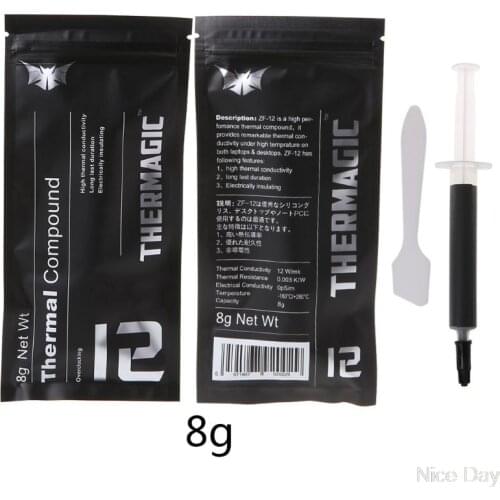 ZF-12 12W/mk High Performance Thermal Conductive Grease Paste for Intel processor CPU GPU Cooler Cooling Fan My05 20 Dropship