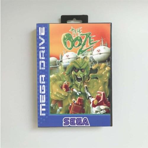 The Ooze - EUR Cover With Retail Box 16 Bit MD Game Card for Megadrive Genesis Video Game Console
