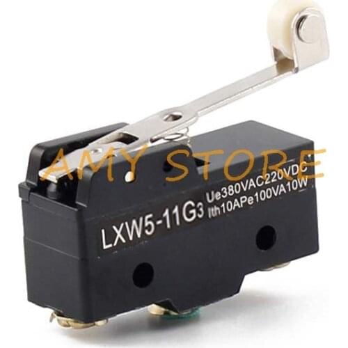 LXW5-11G3 SPDT Momentary Long Roller Hinge Lever Arm Limit Switch Microswitch 1NO 1NC SPDT