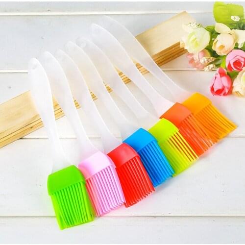 1Pcs Silicone Spatula Barbeque Brush Cooking BBQ Heat Resistant Oil Brushes Kitchen Bar Cake Baking Tools Utensil Supplies