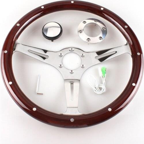 1Pc Car Racing universally 15'' 380MM Retro Steering wheel Refitting the steering wheel accessories quick release steering wheel
