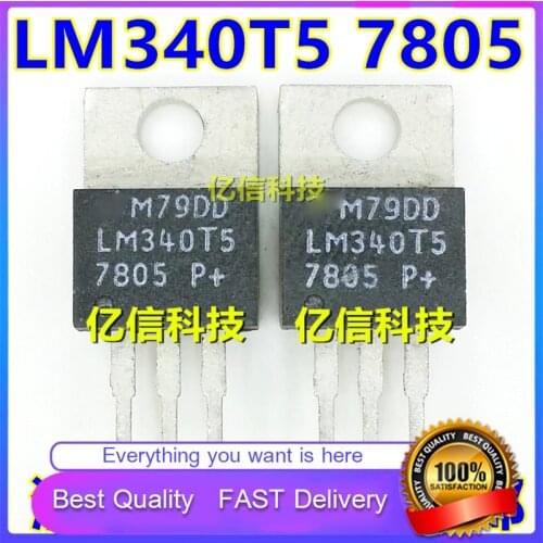 10Pcs/Lot New Original IMPORTED STABILIZED Voltage DIRECT PLUG Triode LM340T5 7805 LM7805 7805 TO-220 Good Quality