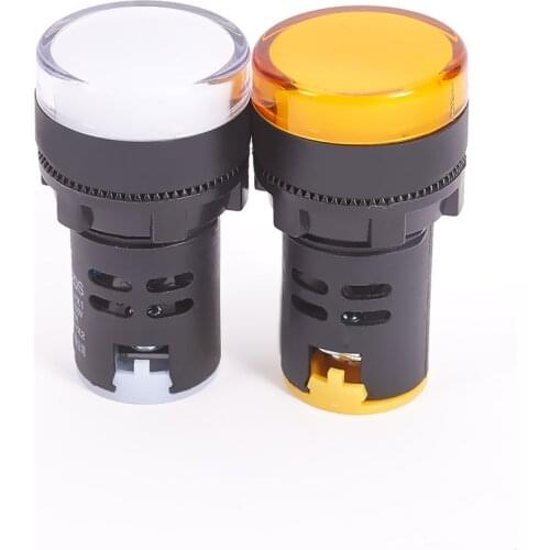 Othmro 2/10Pcs AD16-22DS Red Energy Saving LED Indicator Light 22mm Panel Mount 380V Flush Panel Mount